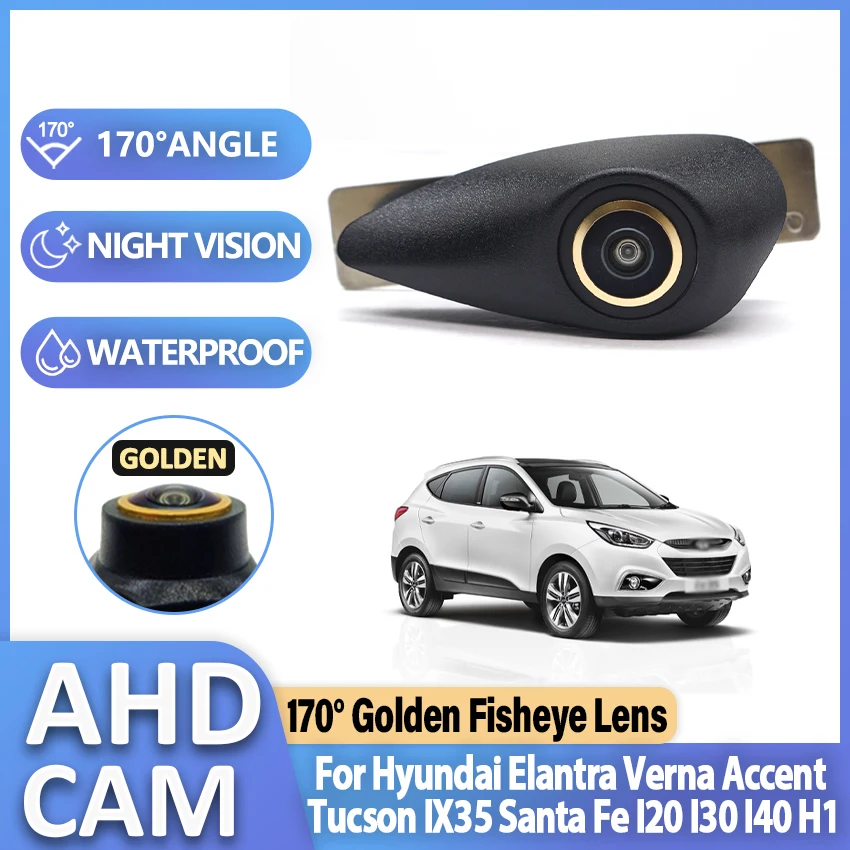 CCD AHD شعار السيارة كاميرا الرؤية الأمامية لشركة هيونداي إلنترا فيرنا أكسنت توكسون IX35 سانتا في I20 I30 I40 H1