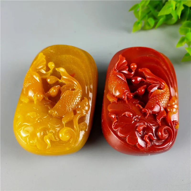 

Камень Шушань, курица, кровь, камень, год после года, рыба, двойная рыба, ручная деталь, ремесло из смолы, небольшой орнамент, уличный киоск, ручная