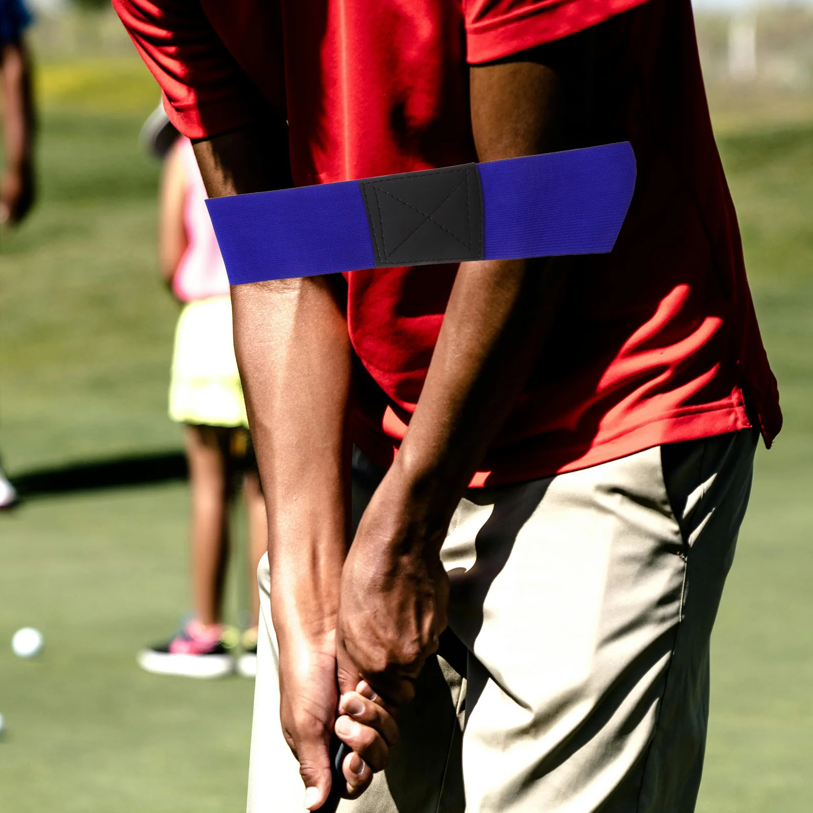 

Golfing Swing Trainer Arm Band Elastic Nylon Fabric Posture Correction Swing Training Aid Beginner Practice Tool Golf