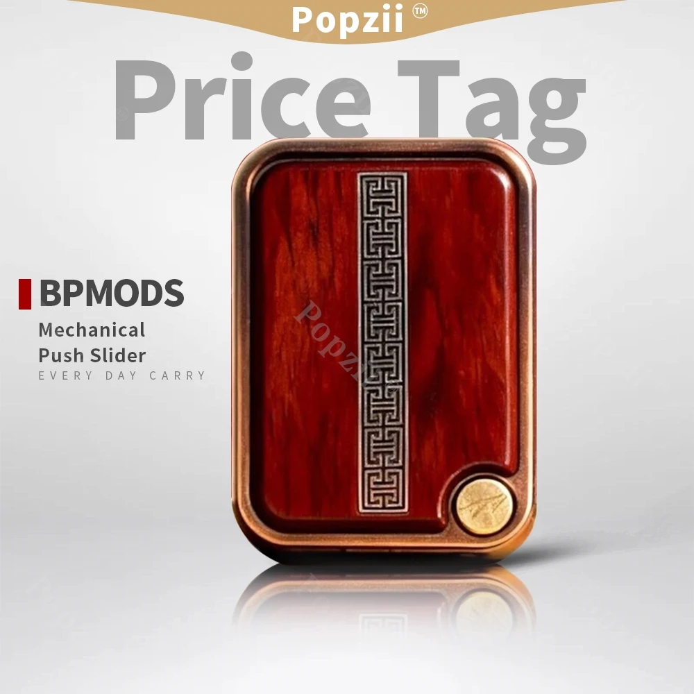 BPMODS Price Tag PMMA Fidget Push Slide EDC Mechanical Intensive And Paragraph Multiple Ways to Play Decompression Toy