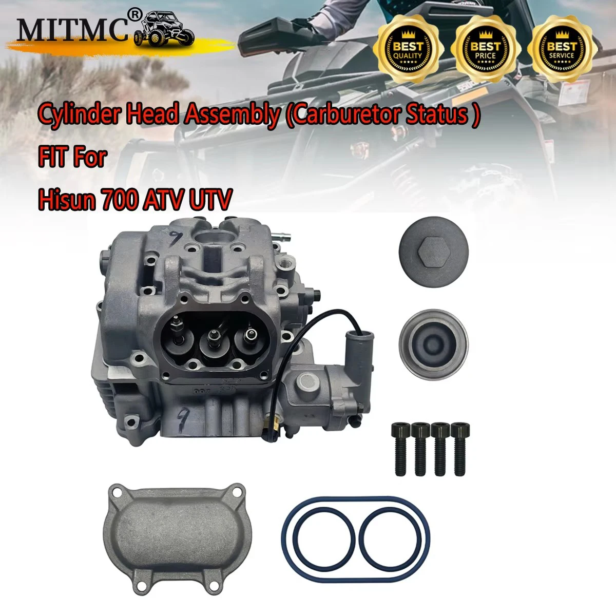 

MITMC Cylinder Head Assembly (Carburetor Status ) For Hisun 700 ATV UTV 12200-007000-0000 1220A-007-0000 P007000122000000