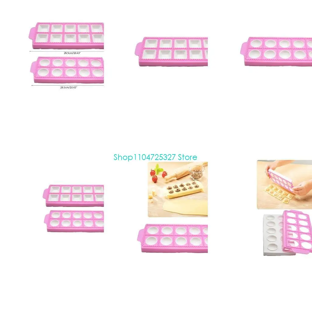 D8KF Ravioli Maker Raviolamp cortador molde Dumpling pastelería fácil usar herramienta limpieza