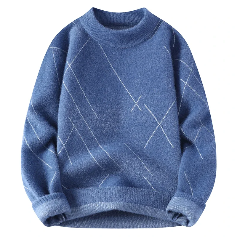 เสื้อกันหนาวผู้ชาย2024ฤดูหนาวสไตล์เกาหลีMensเสื้อกันหนาวผู้ชายแฟชั่นลายเสื้อกันหนาวฤดูใบไม้ร่วงผู้ชายขนสัตว์PulloversชายZL402