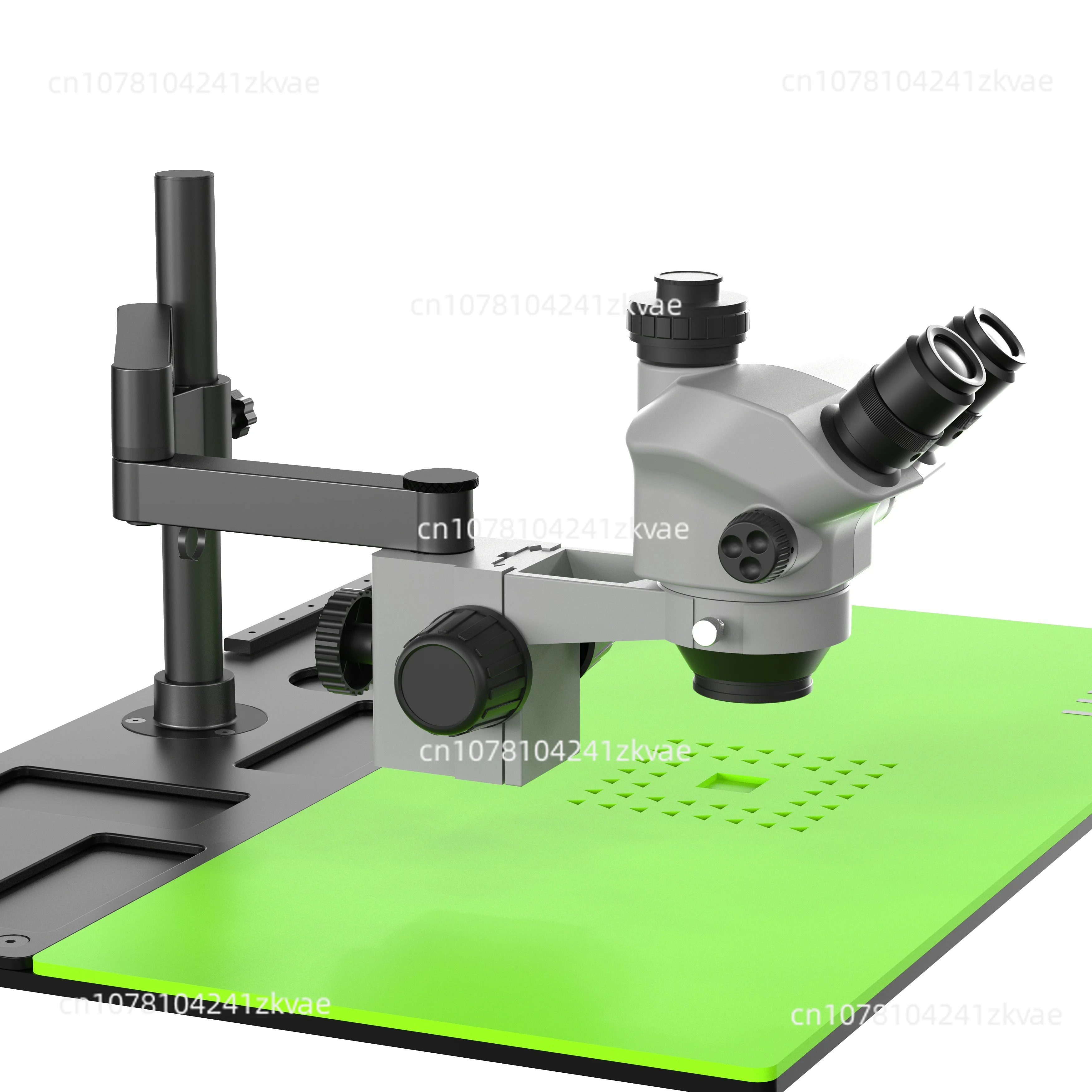 7-50X Trinocular microscope with 360 degree rotating microscope stand and Metal base plate for mobile phone repair