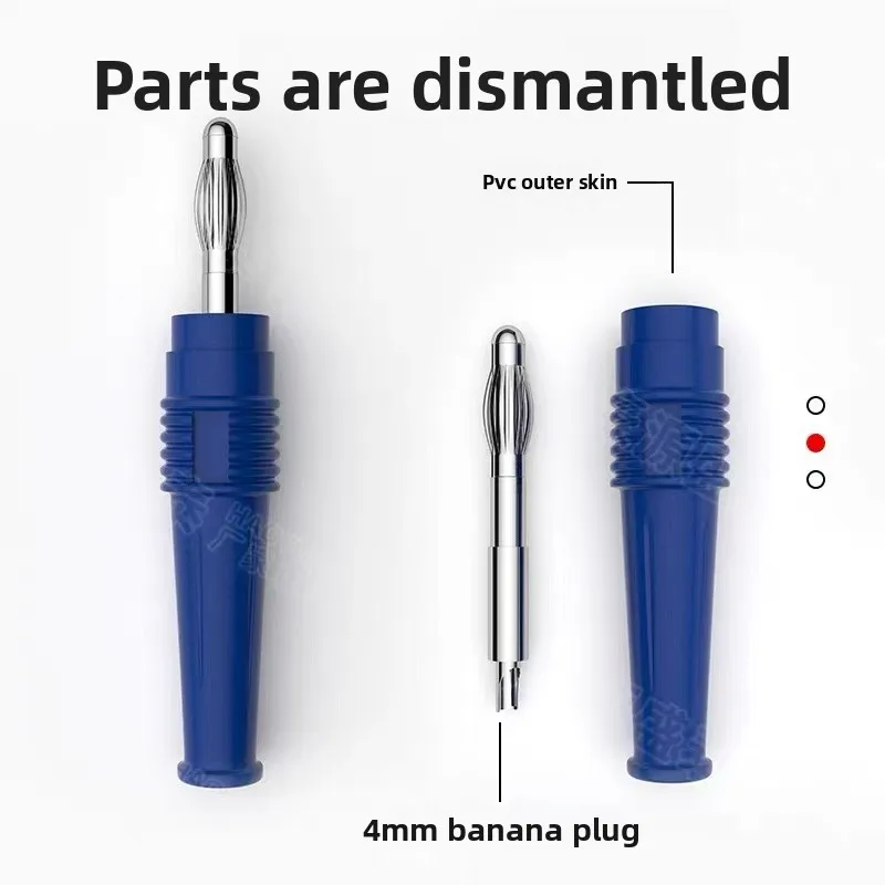 2PCS Pure copper gold-plated 4mm banana plug lantern head high-quality panel test plug voltage resistant insulation sheath plug