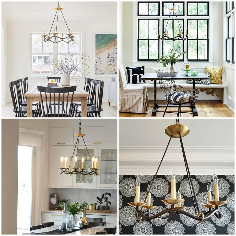 

Полностью медная люстра для ресторана волновой формы, минималистичные и атмосферные светильники для спальни в американском стиле и учебные светильники