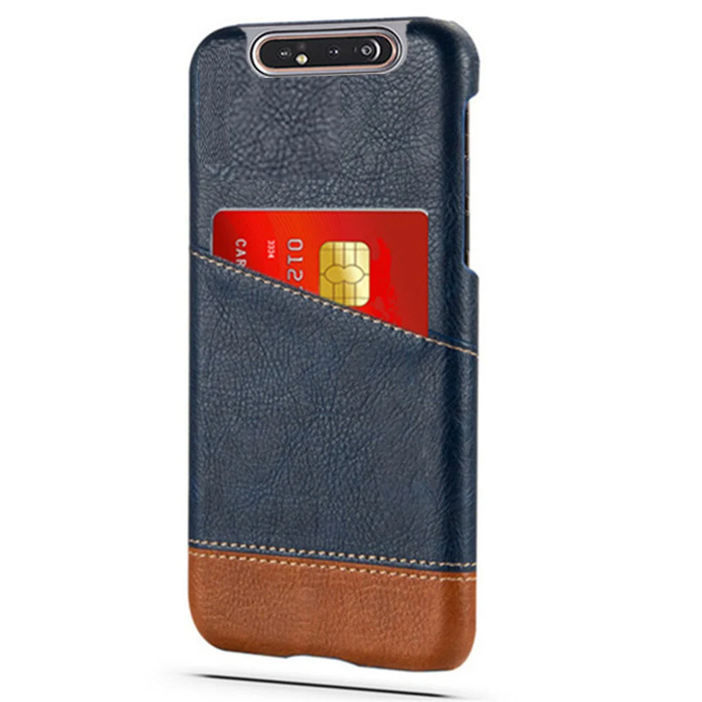 Card Case For Samsung Galaxy A80 Case Mixed Splice PU Leather Credit Card Holder Cover For Galaxy A80 A 80 SM-A805F Coque Funda