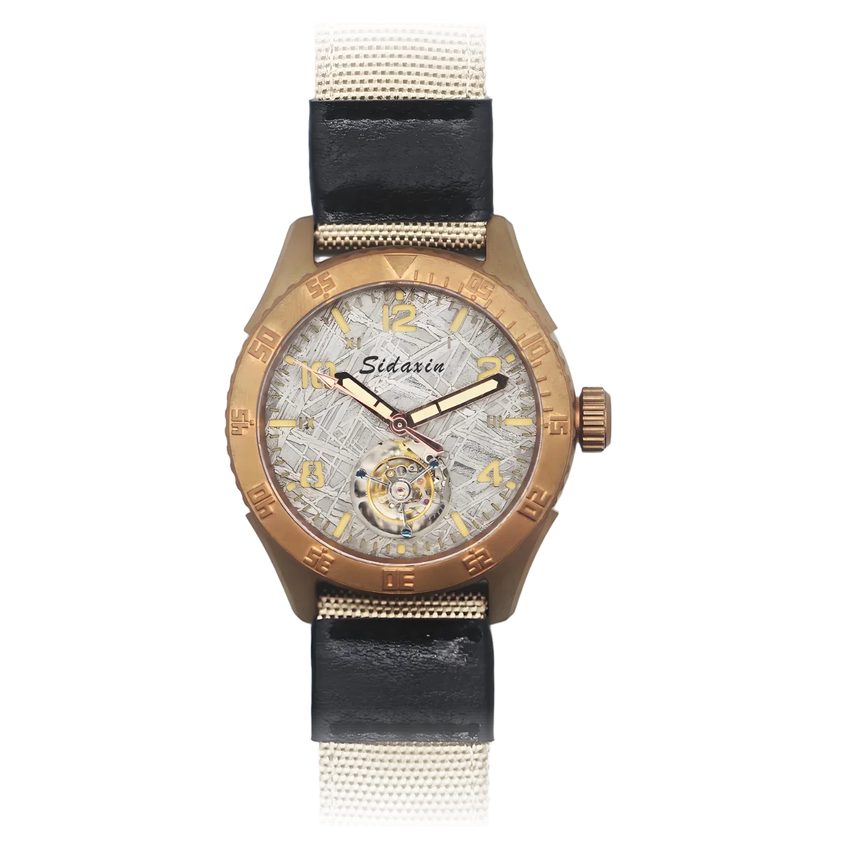 

SIDAXIN automatic coaxial tourbillon ‌Meteorite dial sapphire crystal screw-down exhibition case back