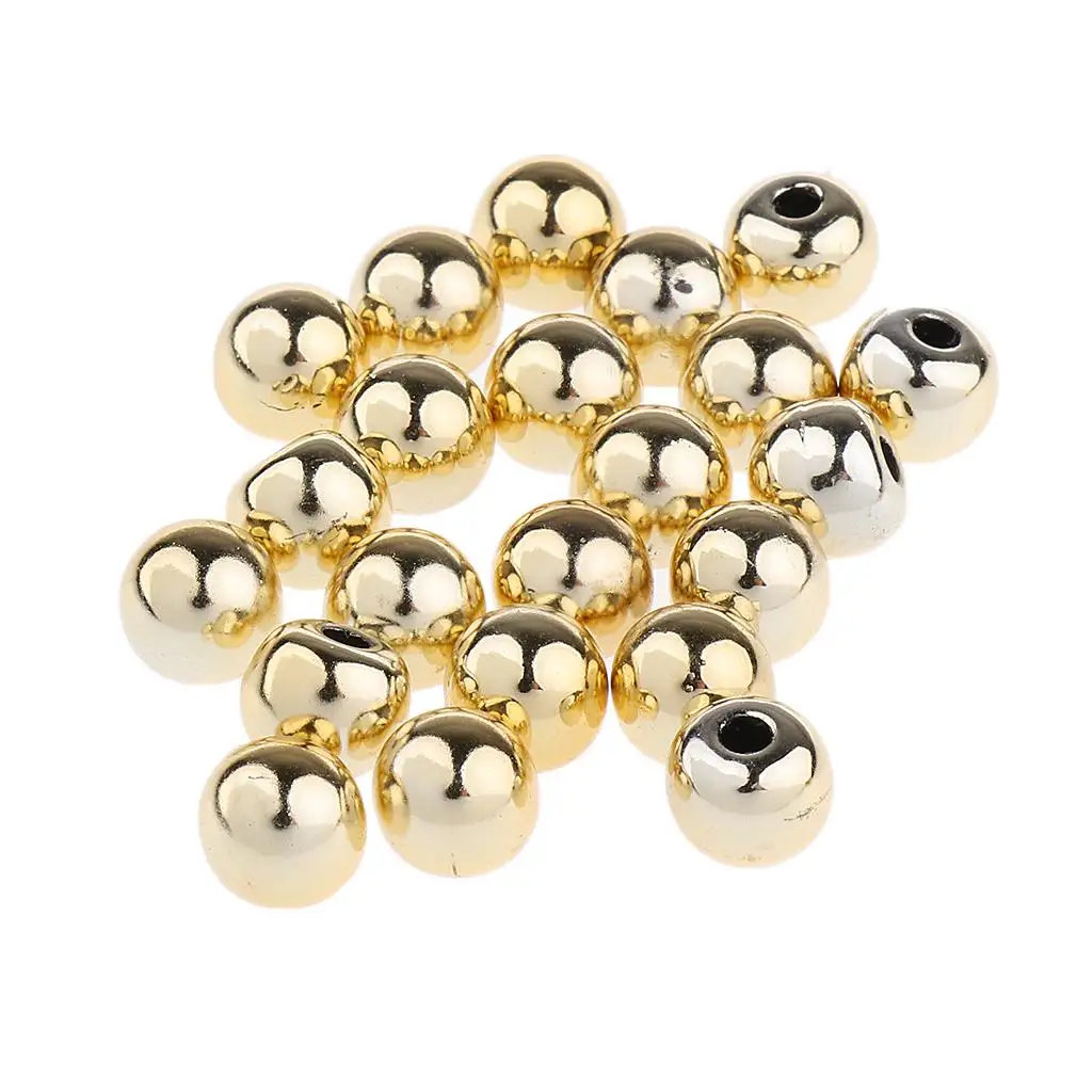 2-4pack 20 Sets Pearl Bead Rivet Studs Buttons Garment Accessories gold