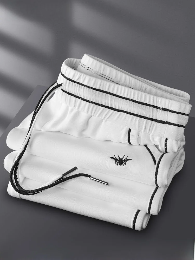 

Мужские спортивные брюки из модала с эффектом ледяного шелка, летние, немнущиеся, повседневные, свободного кроя, модные, высококачественные, комфортные