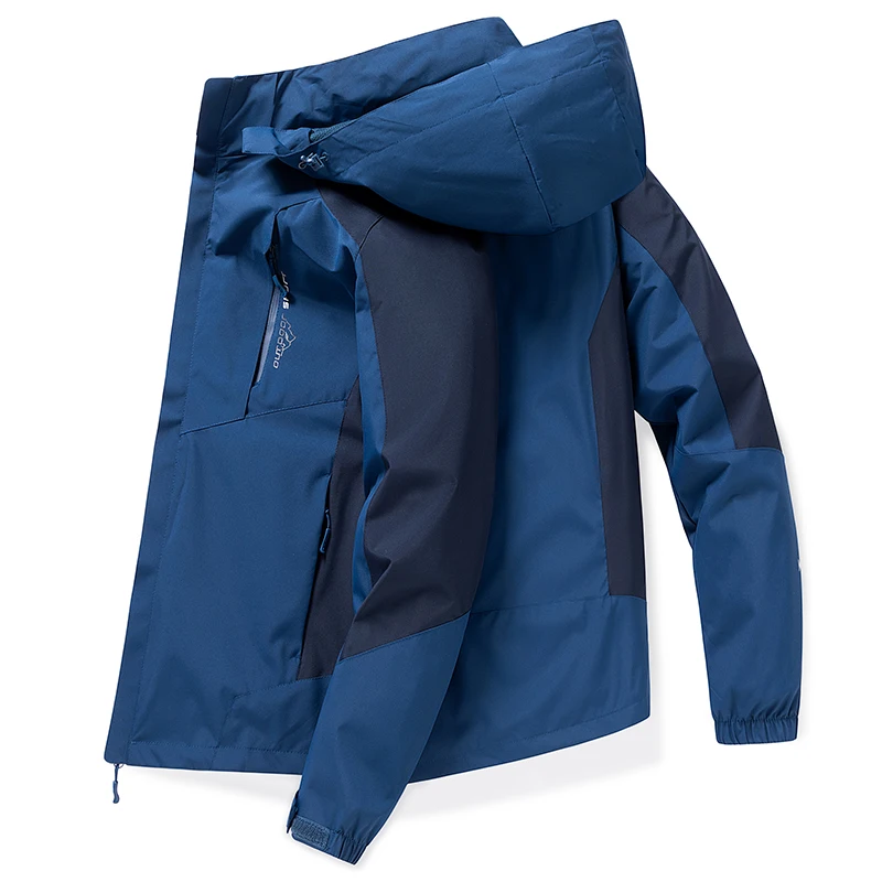 Manteau en coton à manches longues pour hommes avec poche zippée épissée, vêtements de travail à la mode, vêtements d'alpinisme à capuche, nouveau, hiver