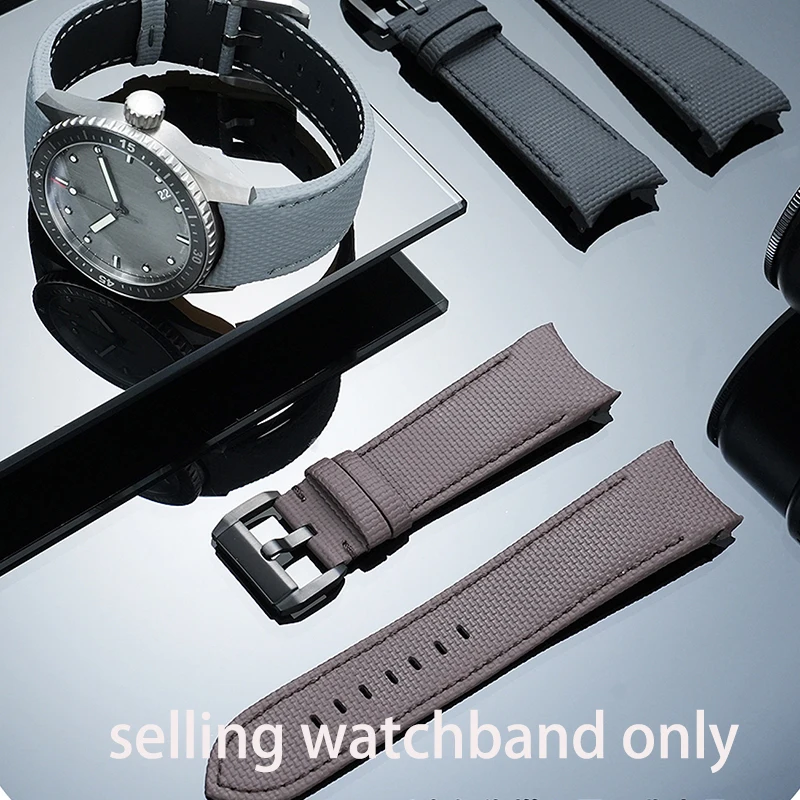 New Fluororubber Watch Strap for Famulan Franck Muller Fluororubber Strap FM Famulan V45 Watch Chain Wristband Accessories