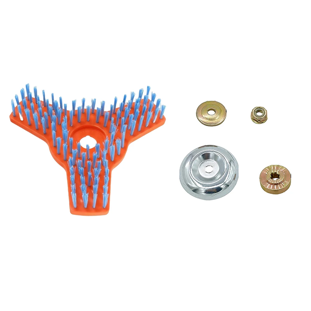 Cleaning Brush for Lawn Mower Housing and Blades with Fixing Accessories for Floor Tile Grout and Wall Applications