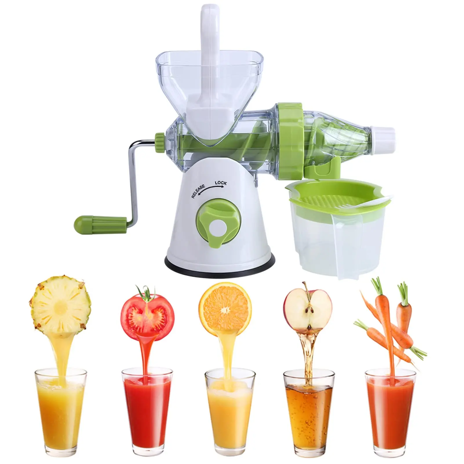 

Manual Juicer Machine – Portable Multifunction Fruit & Wheatgrass Juicer for Apple, Orange, Kitchen Use