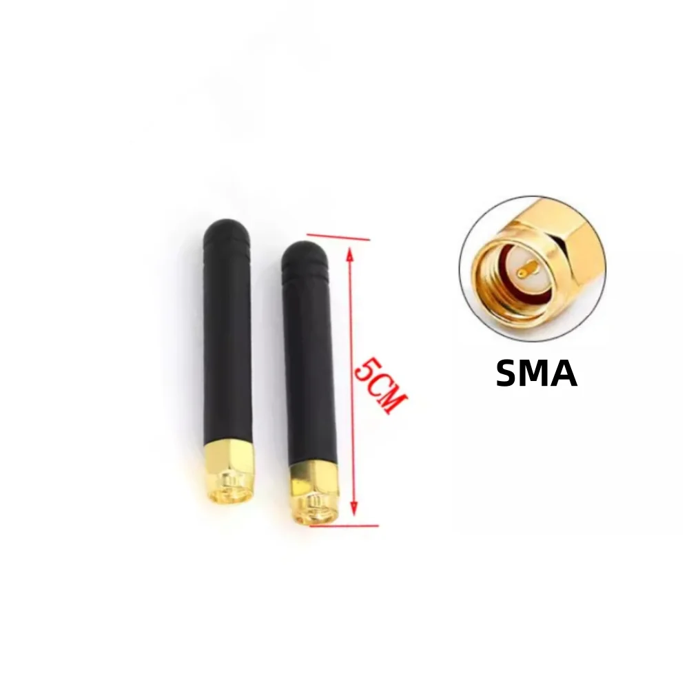 Antena WiFi 2.4G/5.8G de alto ganho com interface SMA/RP-SMA, antena de borracha para roteador GSM com conector reto ou em ângulo.
