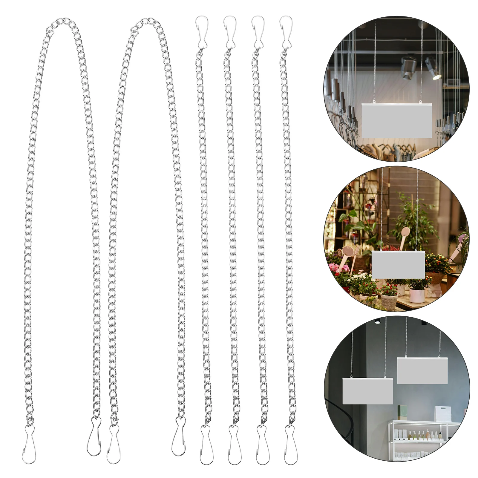 

6 Pcs Tag Chain Coat Hanging Chains Flags for Crafts Iron Bracelet Jewelry Making Baskets
