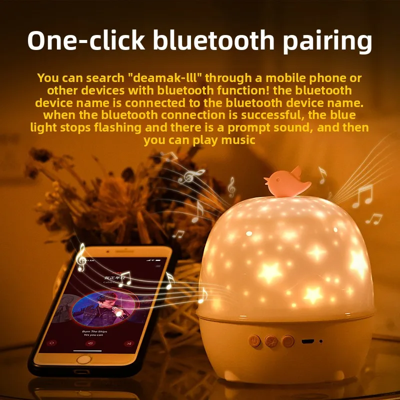 창의적인 선물 별이 빛나는 하늘 프로젝션 라이트 LED 침실 천장 회전 야간등 발렌타인데이 어린이 생일 선물