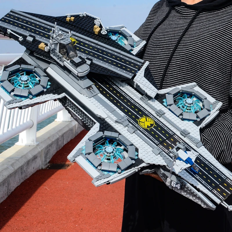 2996PCS 기술 방패 Helicarrier 모델 빌딩 블록 조립 장난감 벽돌 호환 76042 어린이를위한 선물 어린이 성인