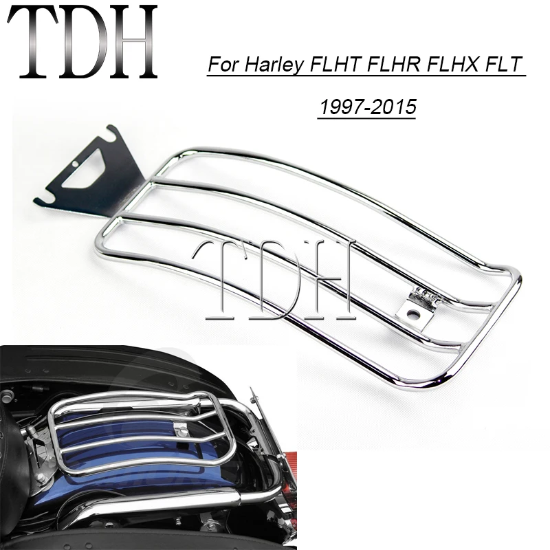 

Solo Seat Luggage Rack Bracket Carrier Holder Shelf Support For Harley Touring Tour Electra Street Glide FLHX FLHT FLHR 1997-15