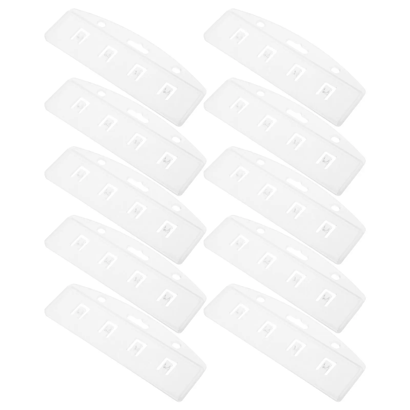 

20 шт. матовых прозрачных держателей для ID-карт из поликарбоната, полузакрытые чехлы для бейджей, жесткие пластиковые протекторы для работы, школы, мероприятий, прозрачные