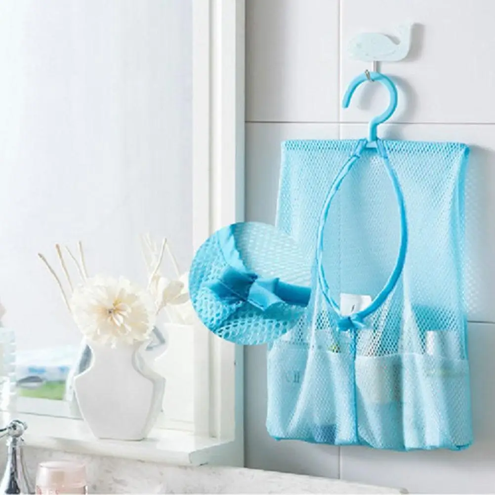 2 pezzi borsa portaoggetti in rete appendiabiti multifunzionale bagno cucina casa lavanderia custodia indumento pattumiera soluzione di stoccaggio
