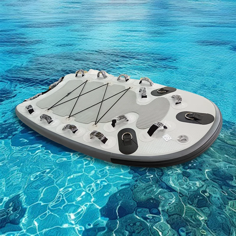 168x100x10CM Inflatable Jet Ski Rescue Sled Portable Water Extraction Device Floating Mat Rescue Board for Water Ice Surf Rescue