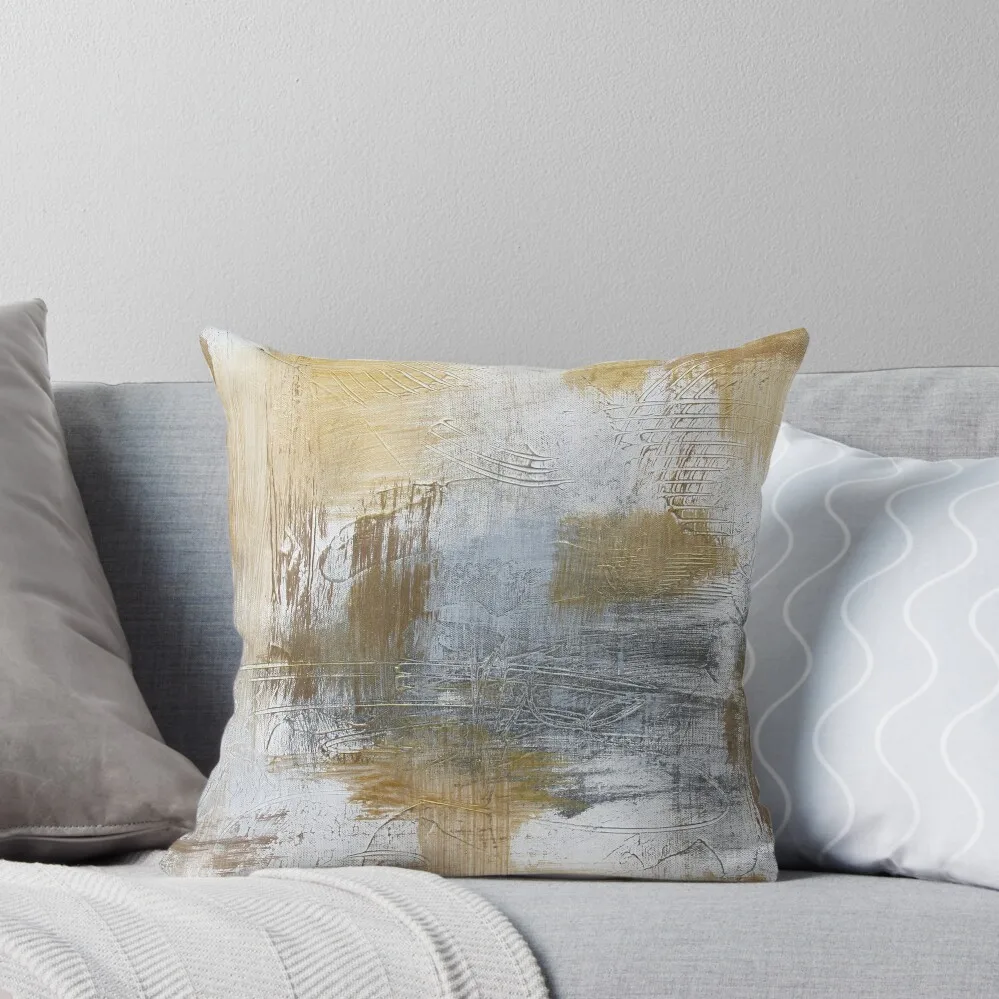 Gold And Grey Textures A1 Throw Pillow Decorative pillow case Embroidered Cushion Cover Decorative pillowcase Pillow