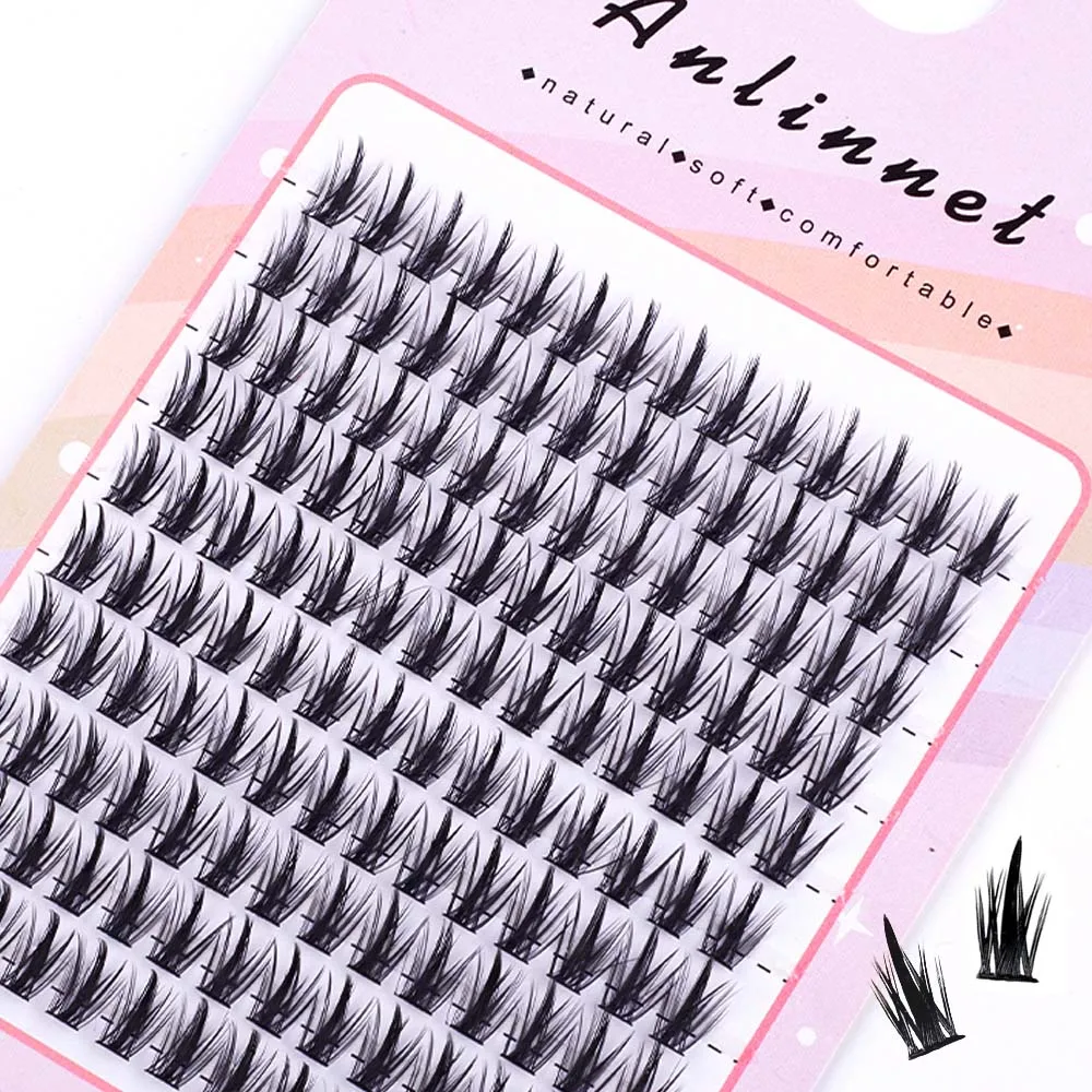 140 clusters label false eyelashes Soft lash clusters eyelashes makeup tools Single cluster grafting eyelash extension cosmetics