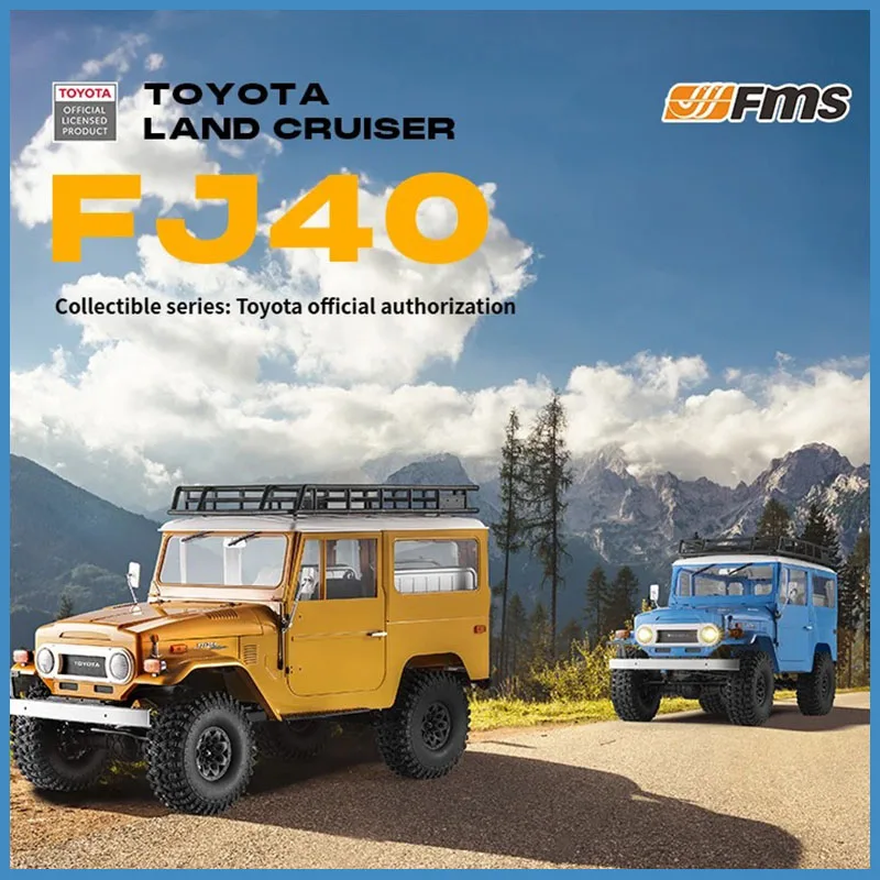 FMS 1/10 Toyota FJ40 4WD RC Off Road Climbing Car Simulation Electric Remote Control Vehicle Hobby Collection Model Toy Gift
