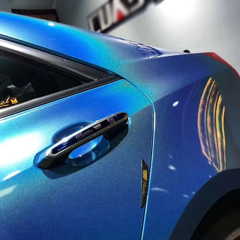 Iridescent Car Wrap Carbon Fiber Fabrication Carbon Fiber Shop Laser Blue