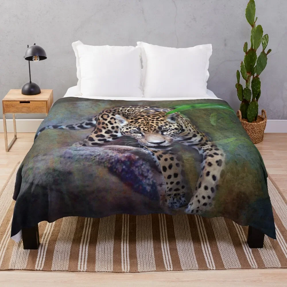 The Jaguar Throw Blanket valentine gift ideas heavy to sleep Flannels Bed linens Blankets