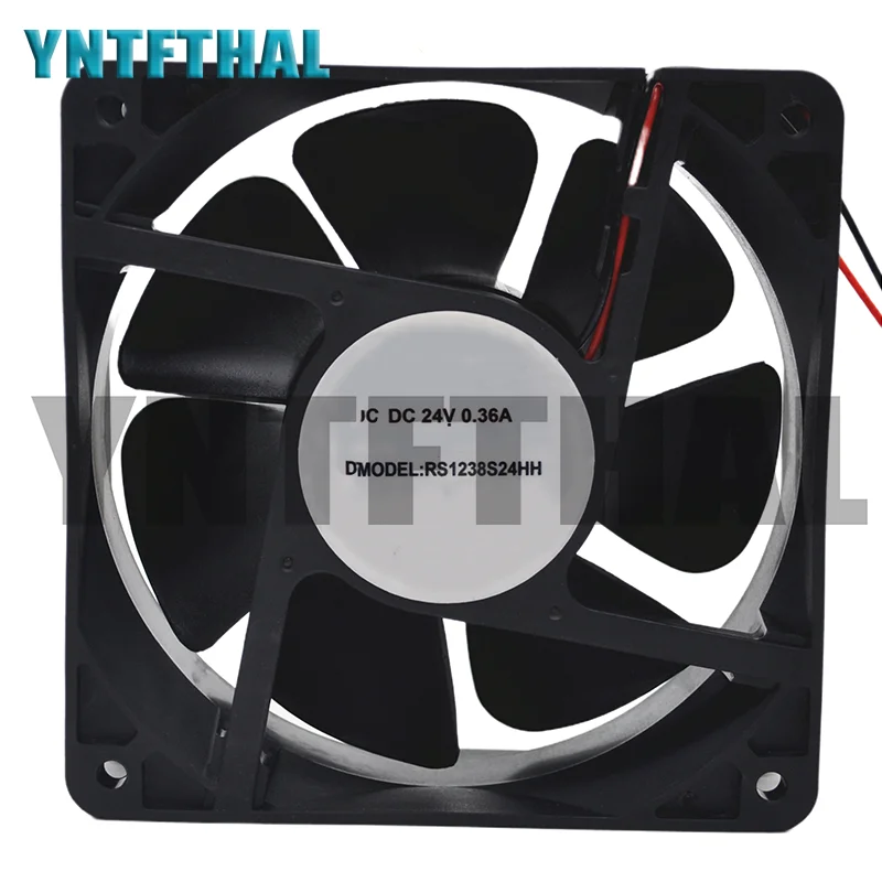 New For RS1238S24HH DC 24V 0.36A 120x120x38MM 2-Wire Server Cooling Fan