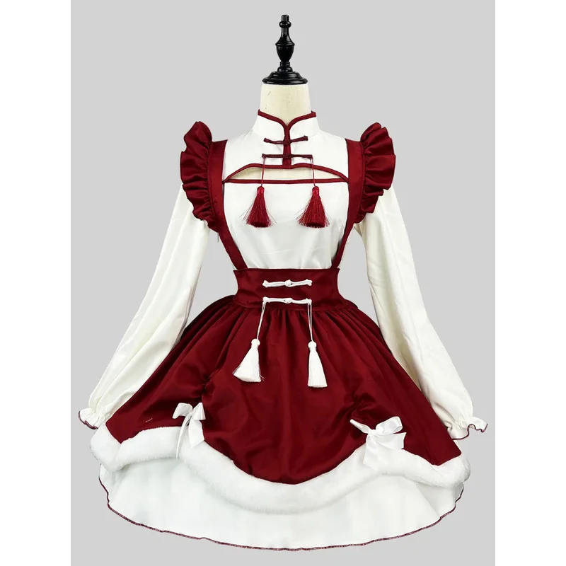 Anime Lolita Maid Costume, Cosplay, Kawaii School Girl Party, Py Play, Animation Show, Plus Size, Long Sleeve Tablier, Maid Outfit