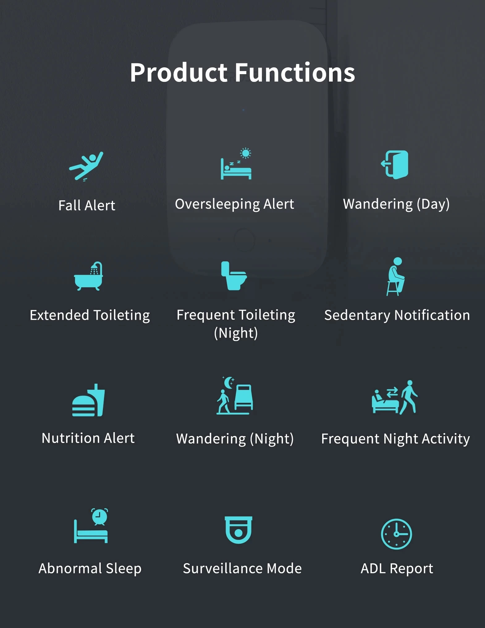 Tuya Wifi 60 جيجا هرتز تقنية الموجة المليمترية مستشعر وجود جسم الإنسان كشف سقوط الإنسان رادار السقوط #6