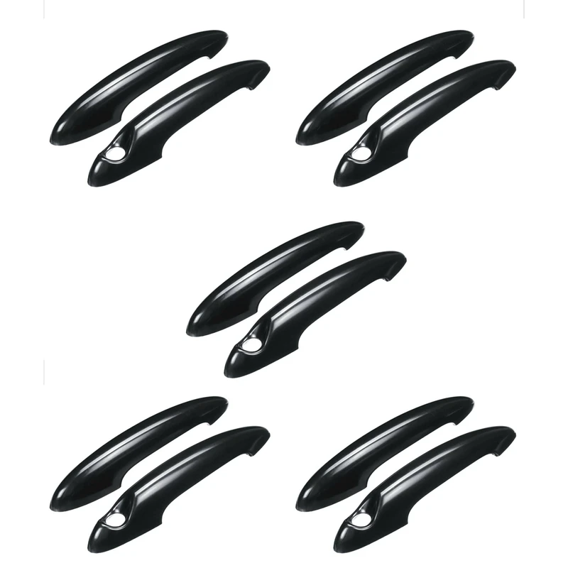 10 Pcs ABS Black Door Handle Cover For MINI Cooper S R50 R53 R56