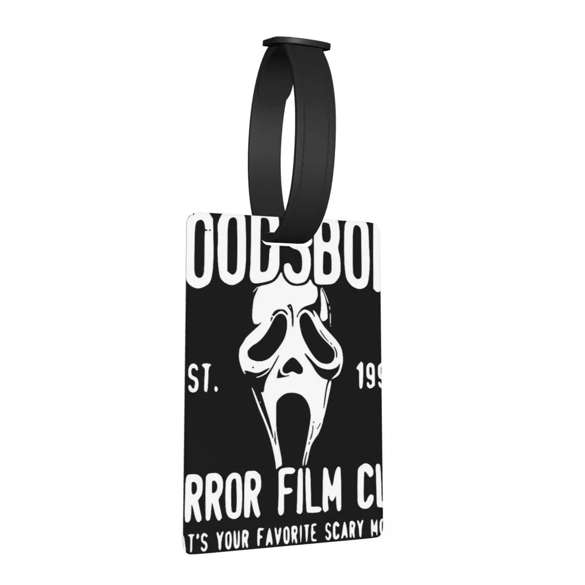 

Крик Woodsboro Film Club Багажные бирки Аксессуары для чемодана Путешествия Симпатичный багаж Посадная бирка Держатель этикетки ID Имя Адрес