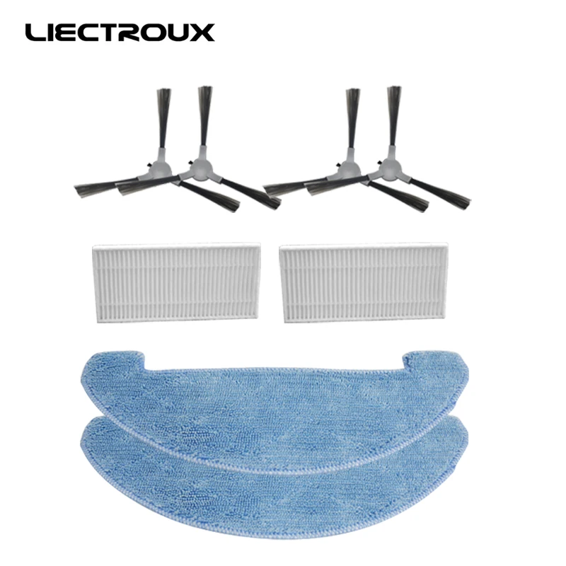 (For Liectroux/LILIN X6) Spare Part for Robot Vacuum Cleaner X6, Side Brush, HEPA, Mop
