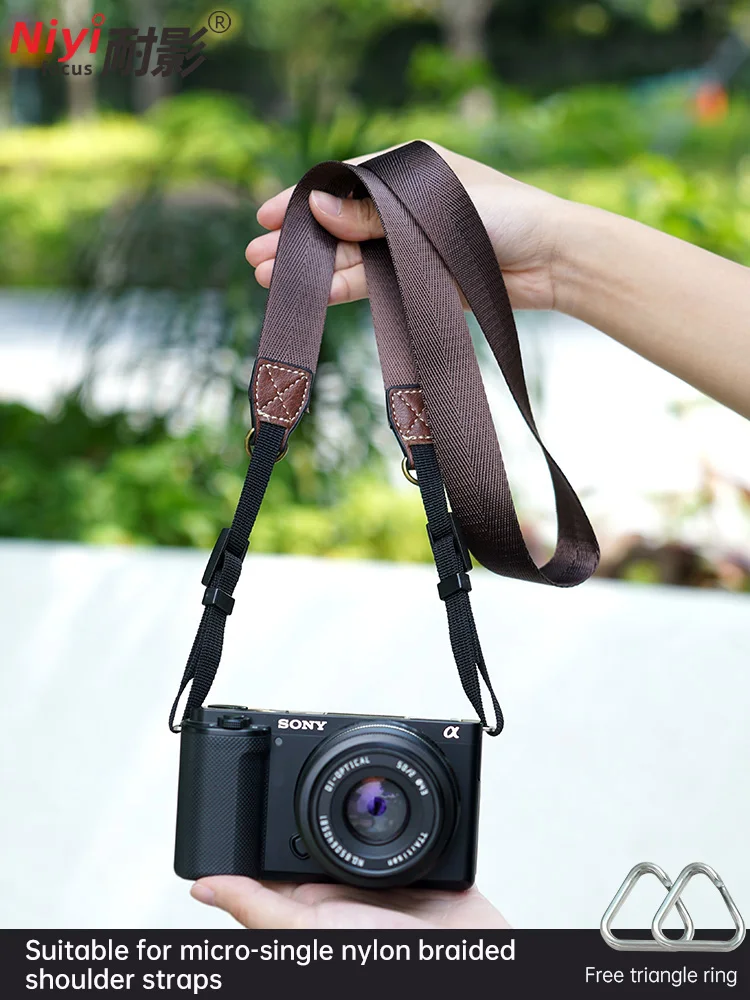 Universeller Verstellbarer Nylon-Kamera-Schultergurt Langlebiger Rutschfester Ersatzgurt für Canon/Fuji/Nikon/Sony DSLR Spiegellose Kameras