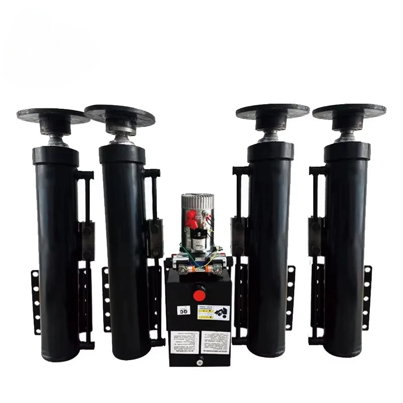2026-Custom Two-Way  Auto Level System Legs RV Four Support Flange Legs Telescopic Outrigger Hydraulic Cylinder