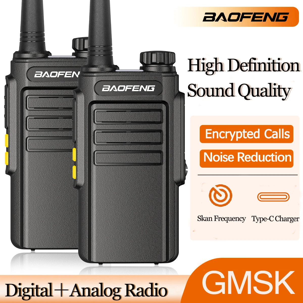 2PCS Baofeng GMSK Digital Analog Walkie Talkie W31D Encrypted Call Noise Reduction HD Radio Skan Frequency  Ham Radio BF-888s