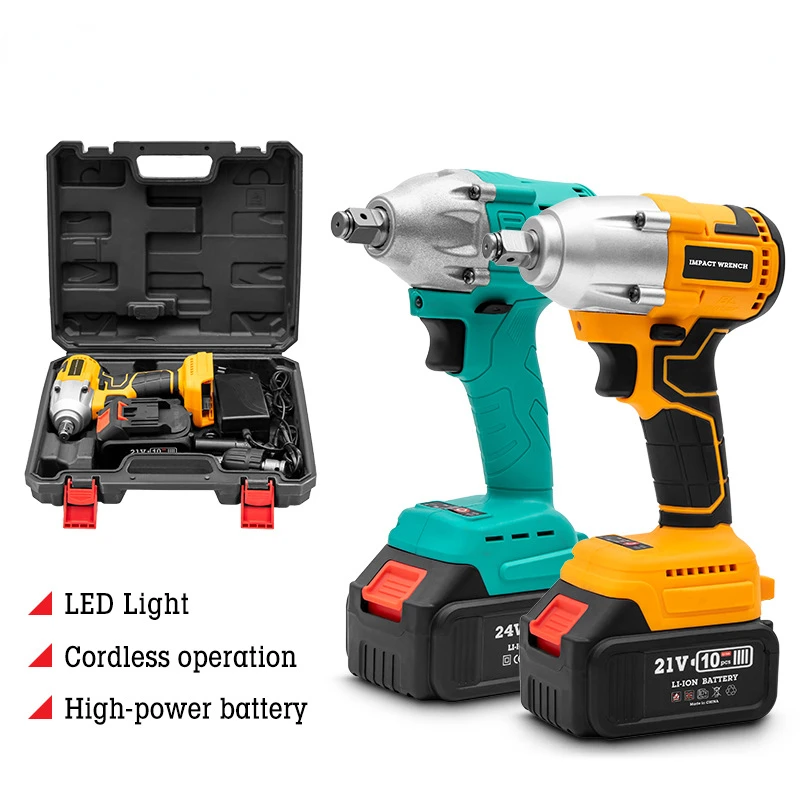 

HILIXUN Lithium battery screwdriver, charging wrench, socket wrench, heavy-duty electric wrench for automotive maintenance