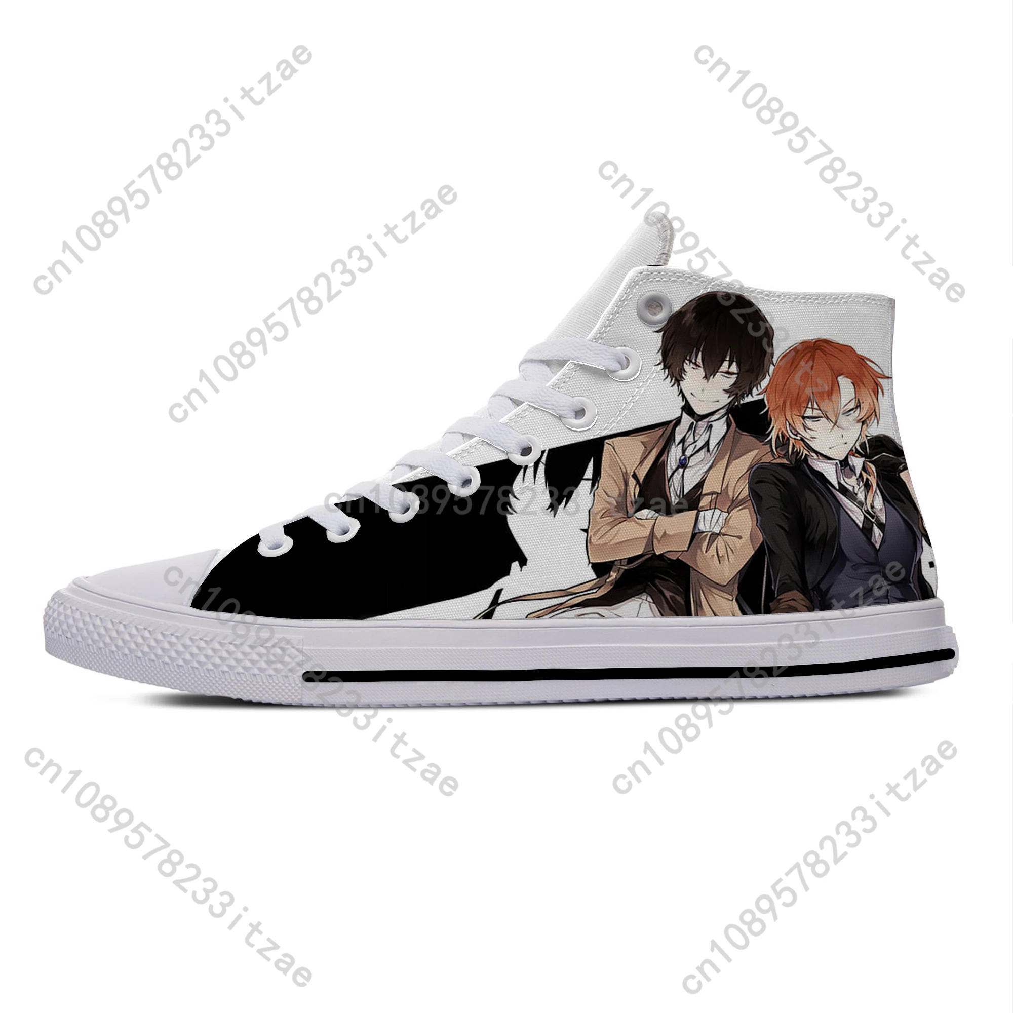 Hot Anime Manga Bungou Stray Dogs Chuuya Nakahara High Top Casual Board Shoes Lightweight Men Women Summer Breathable Sneakers