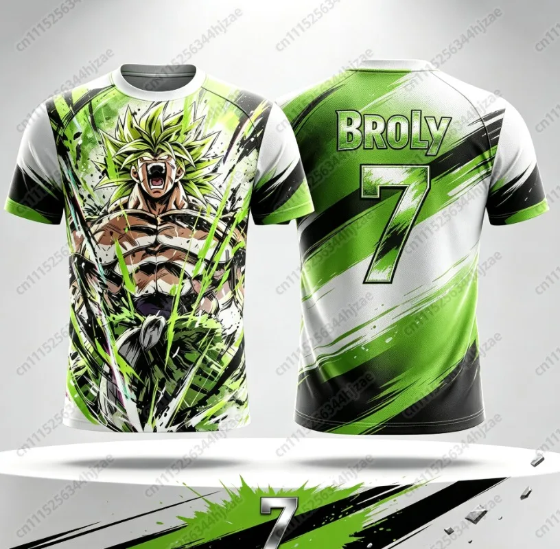 2026 Heiß begehrte japanische Anime Dragon Ball Fußballtrikots für Erwachsene, Wukong Anime Sport 3D T-Shirts, passend für die ganze Familie