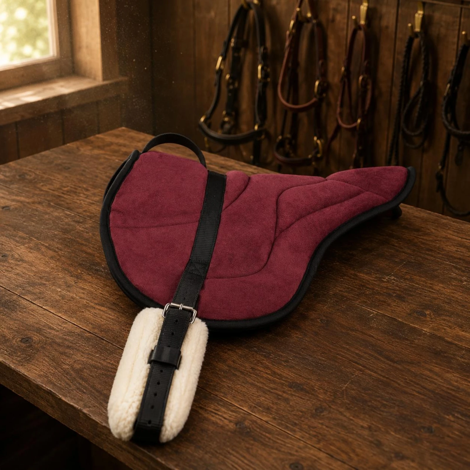 faux-suede-saddle-pad-anti-slip-contoured-saddle-pad