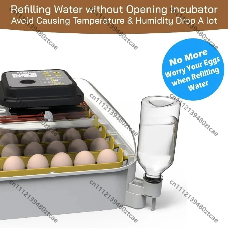 30 Eggs Fully Automatic Incubator, Humidity Display, Egg Candler & Auto Egg Turner, Intelligent Hatcher for Chicken Duck Poultry