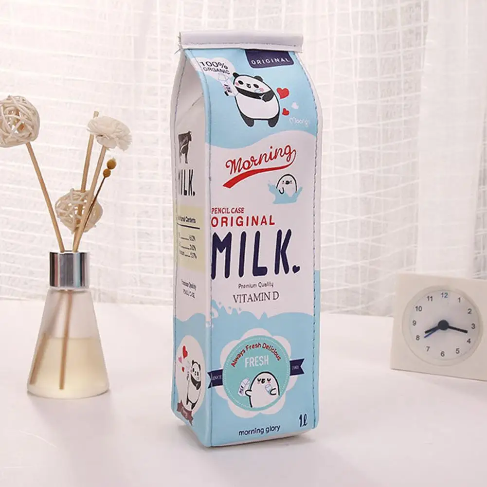 

Kawaii Pencil Case Pen Storage Bag Washable Large Capacity Faux Leather Zipper Pens Storage Pouch for Boy