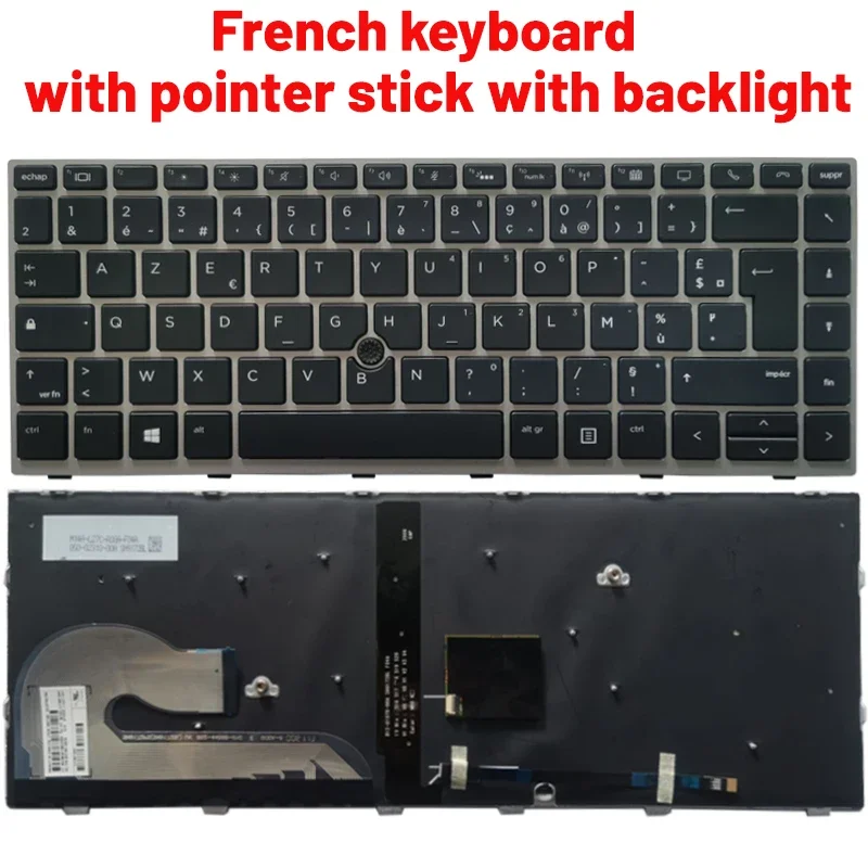 Imagem -06 - Teclado do Portátil para hp Elitebook 840 g5 846 g5 745 g5 us uk Espanhol Francês Checo Russo Wi-fi Novo