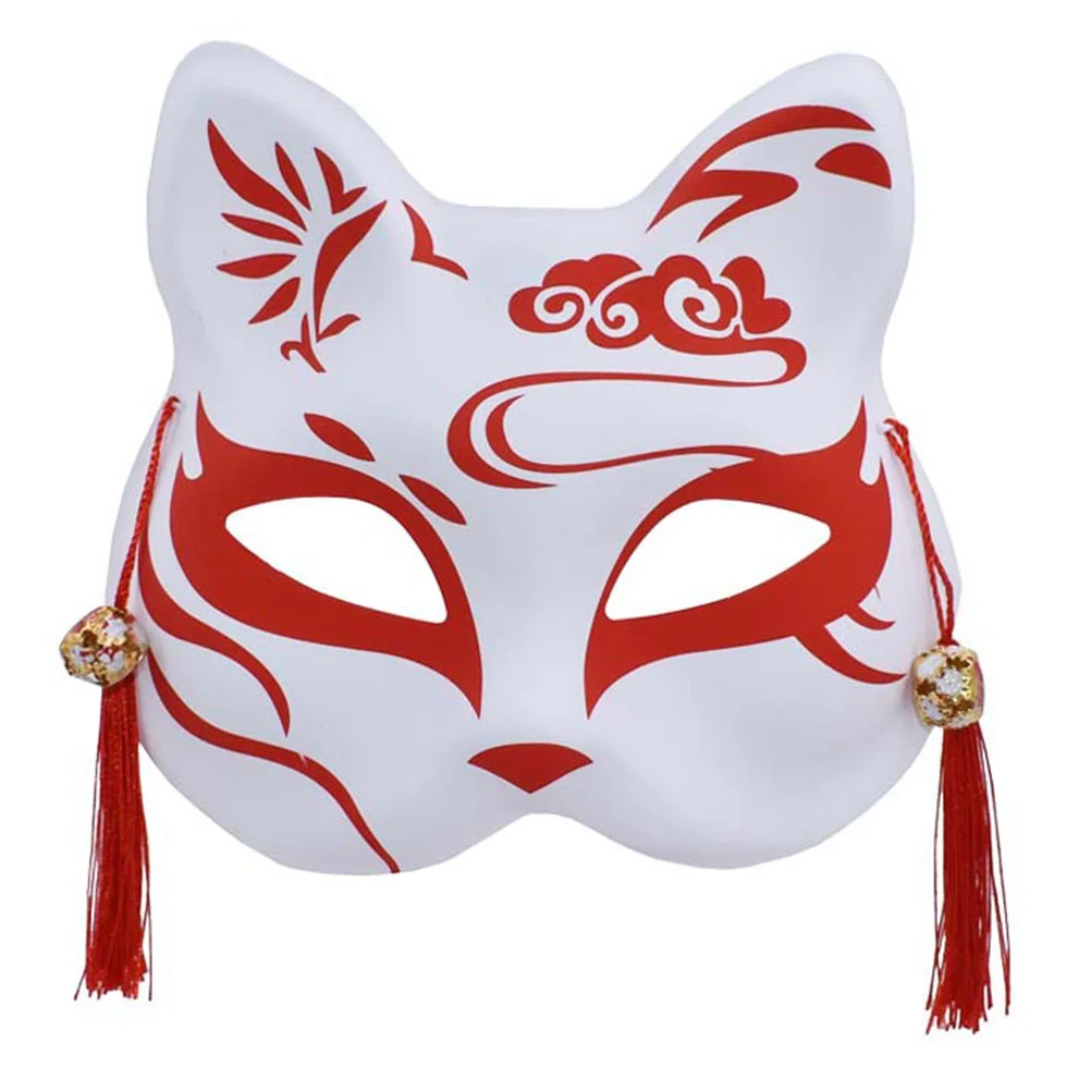 Halloween Fox Mask for Party Luminous Cosplay Animal Pattern Decorative Face Costume Prop