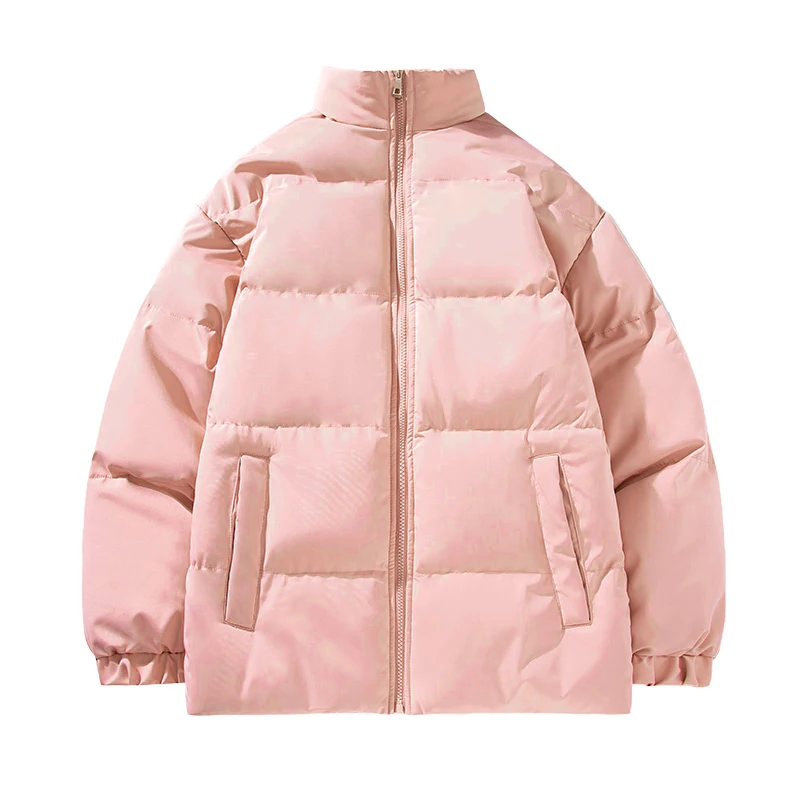 

2024 Autumn/Winter Couple's Versatile Little Oxford Fabric Stand up Collar Bread Coat Thick Cotton Coat Student Japanese Cotton