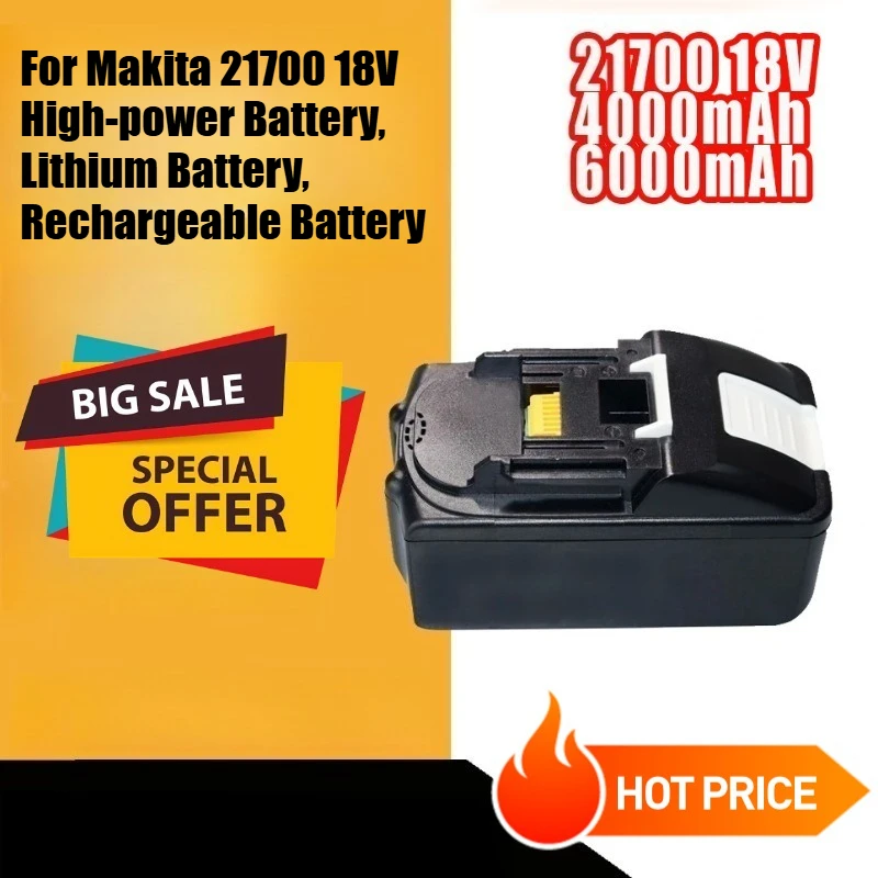 

For Makita 21700 18V High-power Battery, Lithium Battery, Rechargeable Battery